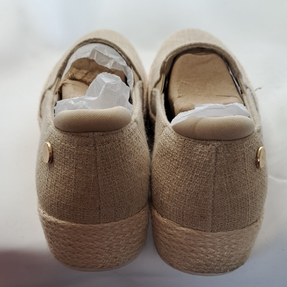 Skechers Martha Natural Beige Slip-On Espadrille Sneakers - Picture 7 of 9